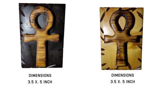 Ankh Wood Burned Plaques