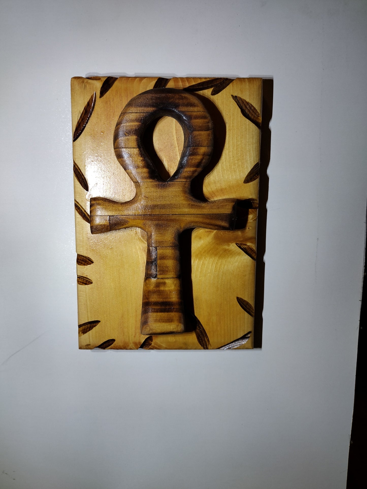 Ankh Wood Burned Plaques