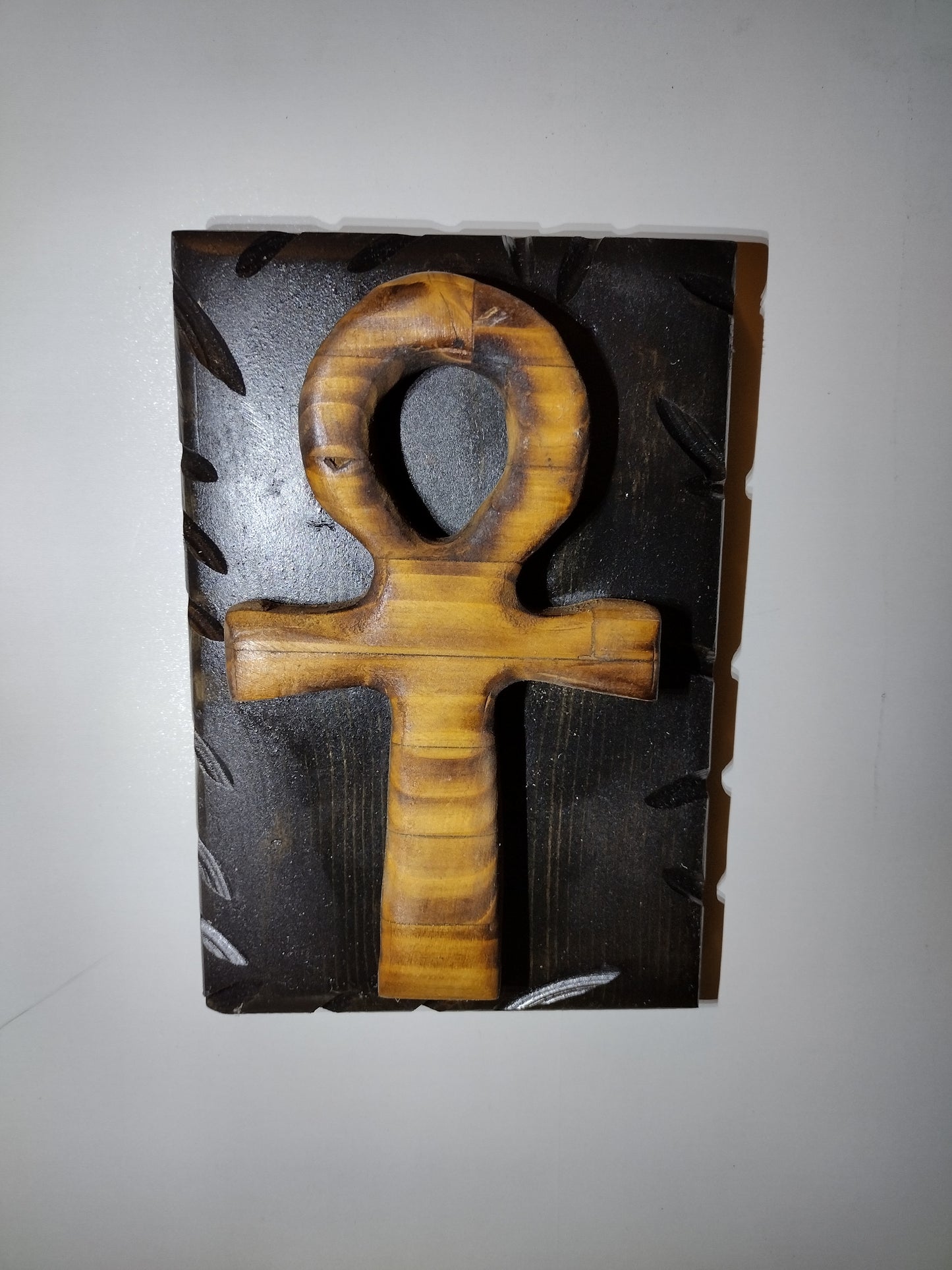 Ankh Wood Burned Plaques