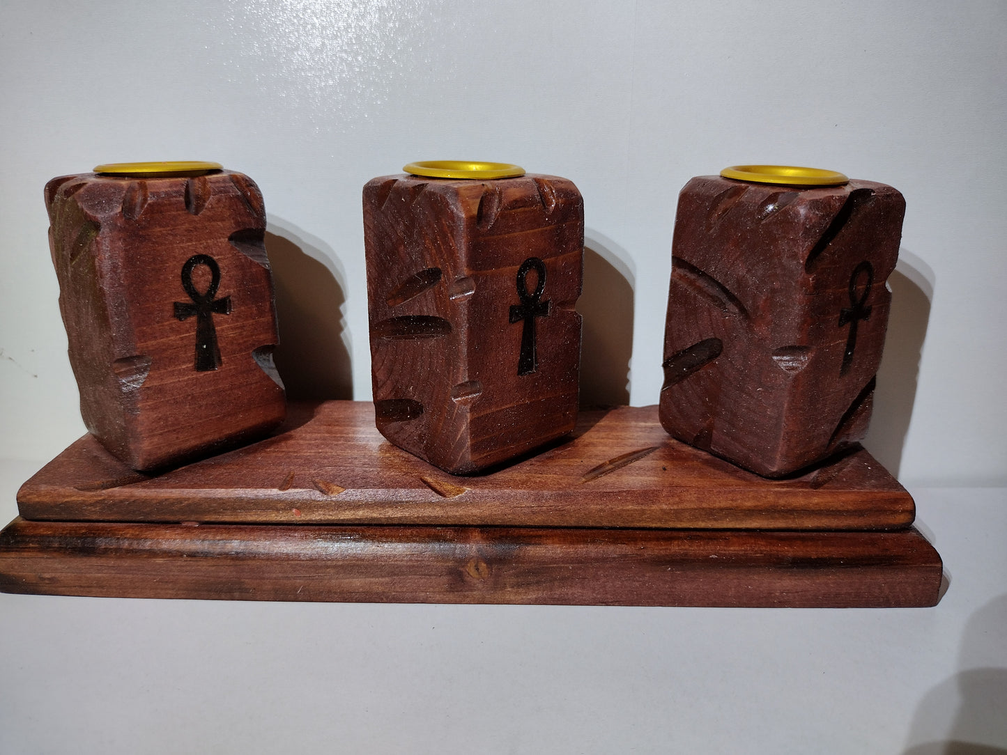 3 Candle Holder Ankh Sierra